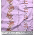 thumbnail image 1 of Soimoi Poly Georgette Fabric Bird,Cage & Floral Artistic Printed Fabric 1 Yard 52 Inch Wide, 1 of 3