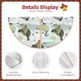 thumbnail image 3 of Daiia Mallard Ducks Wild Birds Drawing Merry Christmas Tree Skirt , Xmas Large Lace-up Tree Skirt, Santa Snowflakes Rustic Home Decorations New Year Party Farmhouse Decor-48", 3 of 6