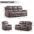thumbnail image 6 of Bonzy Home Manual Recliner Sofa Collection,3-Seat Sofa, Loveseat and Single Recliner Chair, Suitable for Living Room & Meeting Room，Saddle, 6 of 8
