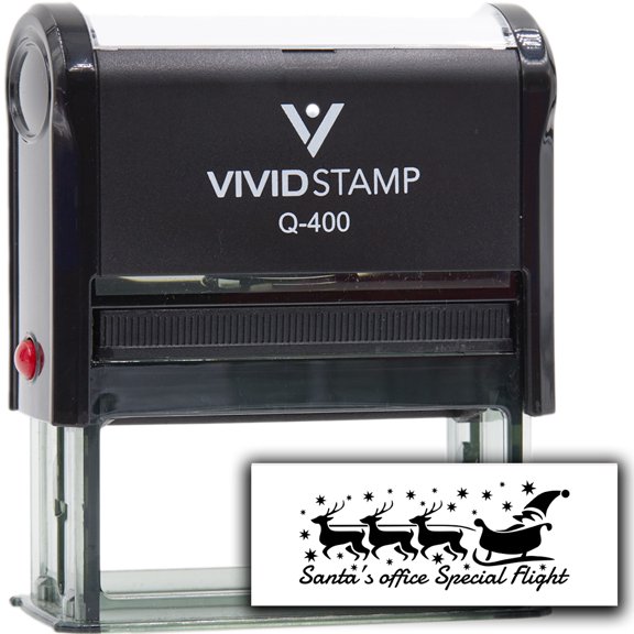 All Quality Santa's office Special Flight | Christmas Gift Stamp | Festive Season (Black Ink) - Q-400