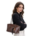 thumbnail image 2 of Deago Vintage Shoulder Bags for Women Y2k Fall Purse Top Handle Hobo Handbag PU Leather Tote Bag with Cute Pendant (Coffee), 2 of 8