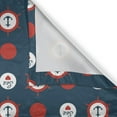 thumbnail image 5 of Ambesonne Anchor Grommet Curtain, Marine Ship Helm Design, 50" x 96", Night Blue Vermilion, 5 of 6