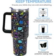 thumbnail image 3 of Math Tumbler - 40Oz Stainless Steel Insulated Water Bottle with Lid and Straw - Christmas Teacher Gift, 3 of 5