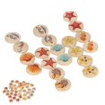thumbnail image 3 of Sewing Buttons, Rounded Edges Handcraft Flat Bottom 25mm Wood Buttons Sea Animal 50pcs  For Crocheting For Knitting, 3 of 8