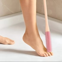 ACDANC Toe Cleaning Brush, Silicone Foot Scrubber for Shower with Long Handle Soft Cleaning Bath Brush Feet Cleaner Scrub Foot Care for Seniors, Elderly, Men and Women