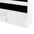 thumbnail image 6 of Patiojoy Wall Mounted Mirrored Jewelry Organizer White Armoire Cabinet w/ LED & Lock, 6 of 9