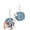 Blue, variant on Pack of 2 Fuzzy Ball Hand Towels,Hedgehog Decorative Towels for Bathroom (Mint)