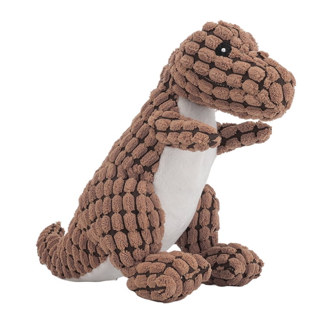 Soft Puppy Chewing Toy, Dog Squeaky Toy Dinosaur Shape Interactive For Small Medium Pet Orange,Navy Blue,Light Brown