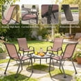 thumbnail image 5 of Outdoor Stackable Patio Dining Chairs Set of 4,High Back Outdoor Patio Chairs with Breathable Mesh Seat,Metal Frame for GardenLawn Backyard, 5 of 8