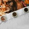 thumbnail image 4 of Manfei 3D Lion Black Out Curtains for Kids, Retro Style Flower Curtains Pack of 2 (42x63 Each), Rustic Woodland Animal Bedroom Curtains, Curtains and Drapes Room Decor, 4 of 6
