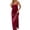 Wine, variant on Women's Summer Satin Sleeveless Slip Dress Backless Maxi Dresses Elegant Tie Low Back Ruched Cocktail Dress for Women