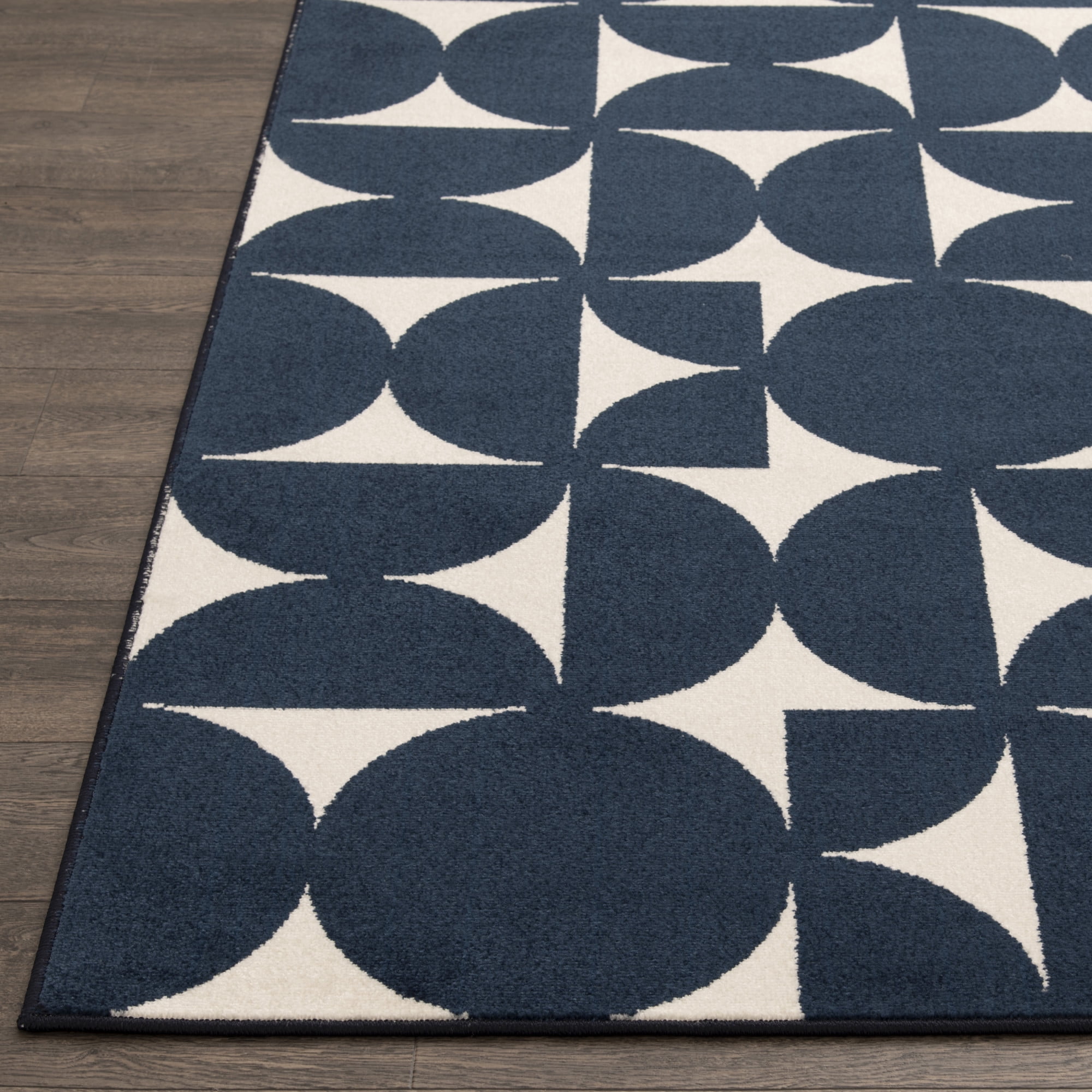 Loomaknoti Tecopa Sevella 2' x 7' Blue Geometric Outdoor Runner Rug