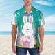 thumbnail image 2 of Fotbe Happy easter Camisa Hawaiana para Hombre Unisex – Camisa Casual de Verano con Botones de Manga Corta de Algodón y Lino,X-Large, 2 of 7