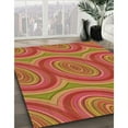 thumbnail image 2 of Ahgly Company Indoor Round Patterned Carrot Orange Area Rugs, 8' Round, 2 of 6