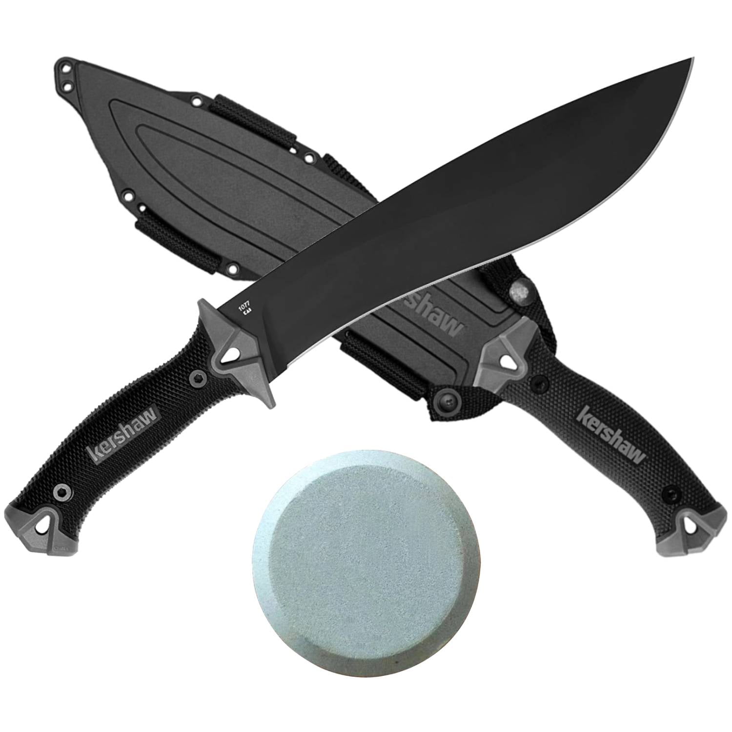 Kershaw Camp 10 (1077), Fixed Blade Camp Knife, 10-inch 65Mn Carbon ...