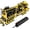 Yellow, variant on Large Power Tool Organizer Wall Mount with Locking Drawers,  Holder, Hammer & Pliers Rack, & 6-Outlet  Shelf - Heavy Duty Metal Tool Storage for Garage & Workshop
