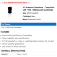 thumbnail image 2 of A/C Pressure Transducer - Compatible with 1995 - 2002 Lincoln Continental 1996 1997 1998 1999 2000 2001, 2 of 2