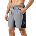 thumbnail image 2 of Zimjoy Men's Athletic Basketball Shorts Breathable Quick Dry Elastic Drawstring Loose Fit Running Gym Workout Casual Sport Training Shorts Gray S, 2 of 6