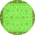 thumbnail image 1 of Ahgly Company Indoor Round Oriental Green Traditional Area Rugs, 7' Round, 1 of 4