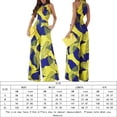 thumbnail image 2 of Mamelucos Mujer Elegante Mono largo Estampado floral Algodón Vacaciones Vacaciones (Amarillo L) Ygjytge Amarillo T L para Mujer, 2 of 7