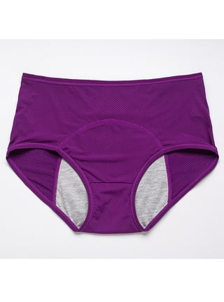 Period Underwear for Women High Waist Leak-Proof Postpartum Menstrual  Panties Ladies Protective Briefs - 4 Pack(2XL,4 Color)