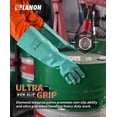thumbnail image 3 of LANON Nitrile Chemical Resistant Gloves, Reusable Heavy Duty Safety Work Gloves, Acid, Alkali and Oil Protection, 18" Length, Non-Slip, LargeGreenLarge, 3 of 7
