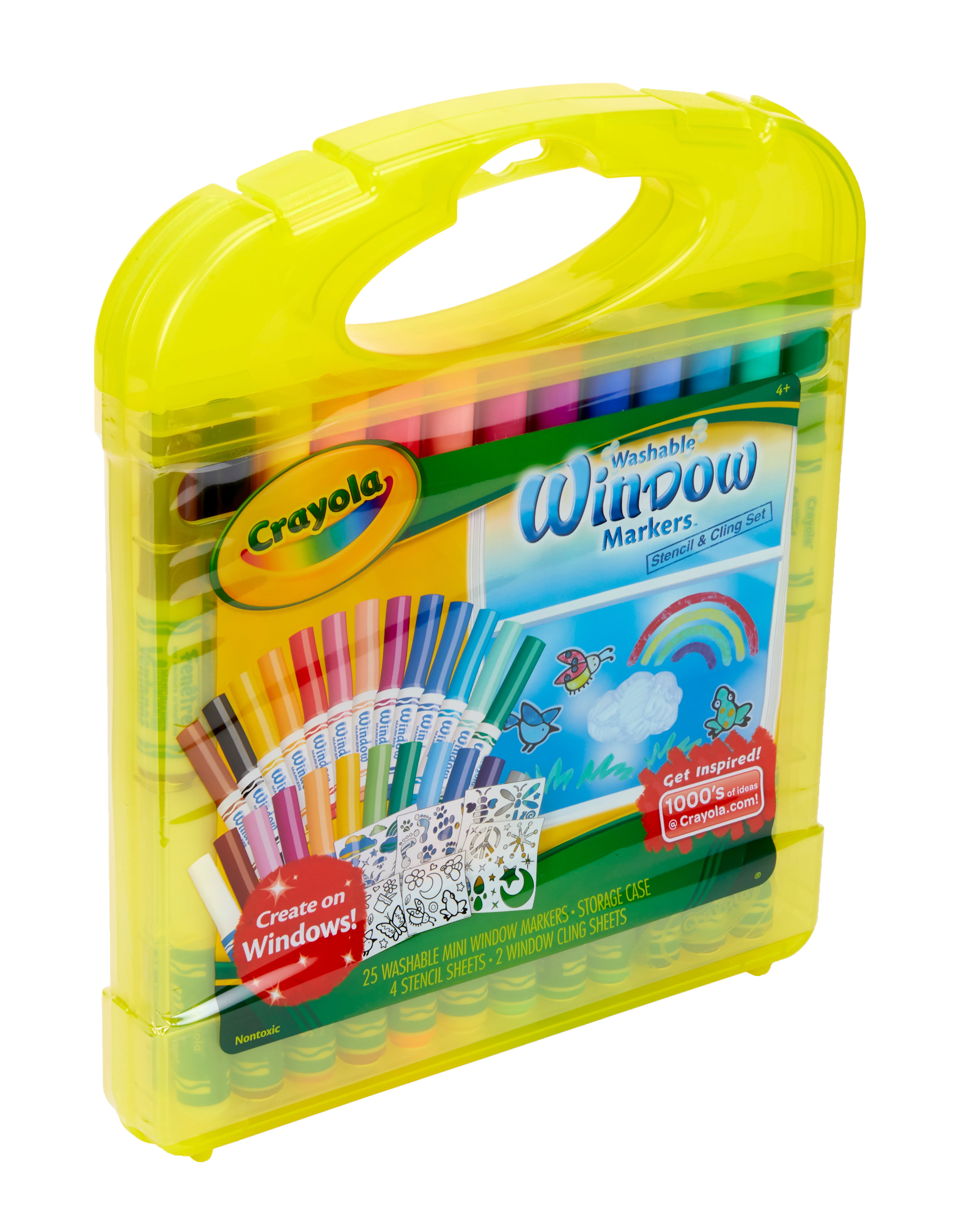 Crayola Washable Window Markers, Window Decorations, Gift, 8 Count (58-8165)