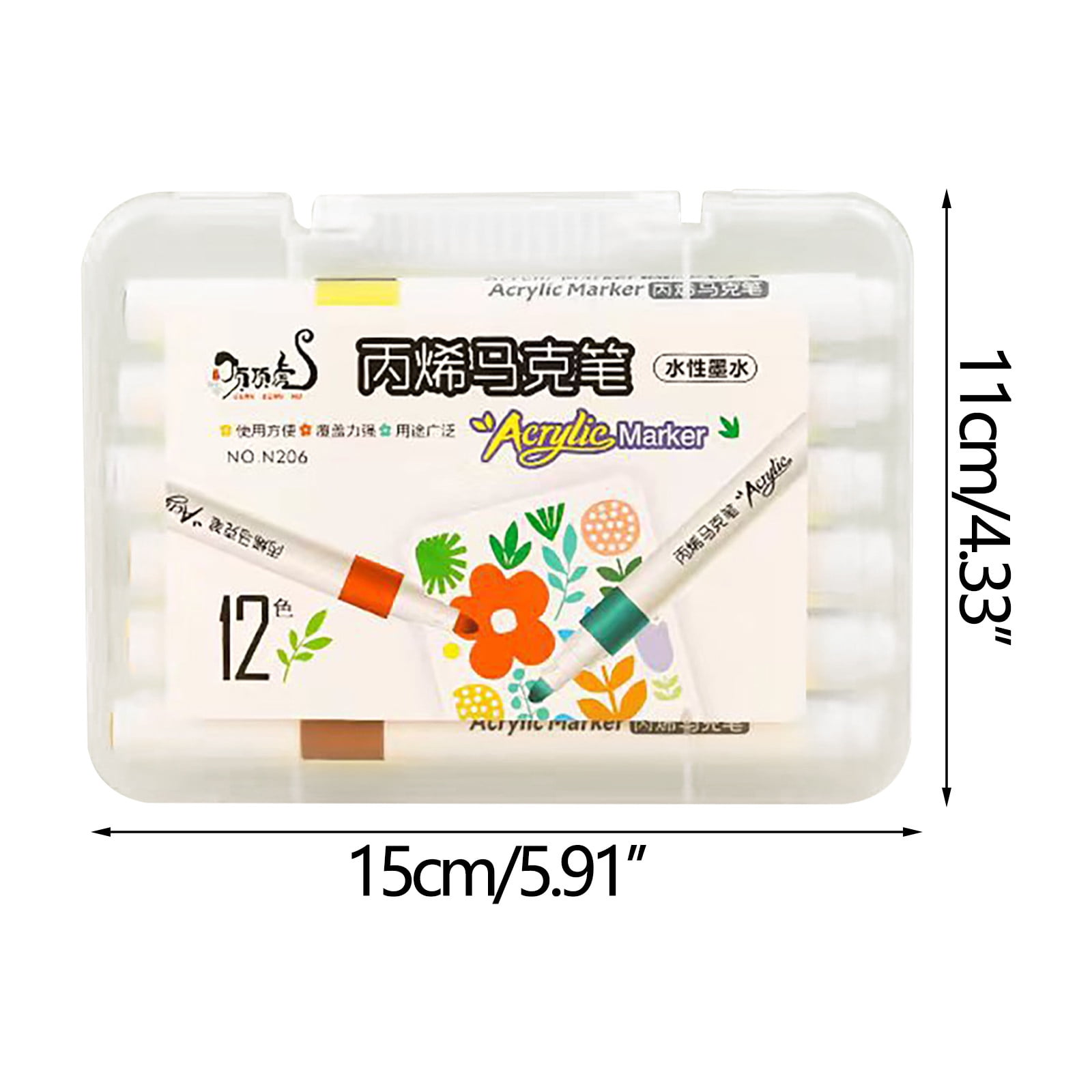 Dry Erase Markers, Hwkond Paint Pens for Painting, Stone, Ceramic, Glass, Wood, Canvas. Acrylic Paint Markers Extra-fine Tip 64ml, Back to College