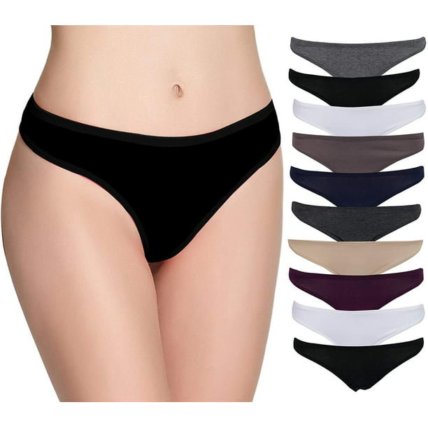 10 Pack Thongs for Women Seamless Ladies Thong Panties