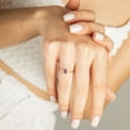 thumbnail image 3 of Amethyst Ring Square Cut gold plated ring Amethyst Birthstone Ring for Women Bridal Jewelry Gift for Ladies, 3 of 4