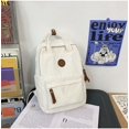 thumbnail image 3 of Canvas Backpack Female Student Portable School Bag Female Retro Portable School Backpack, 3 of 7