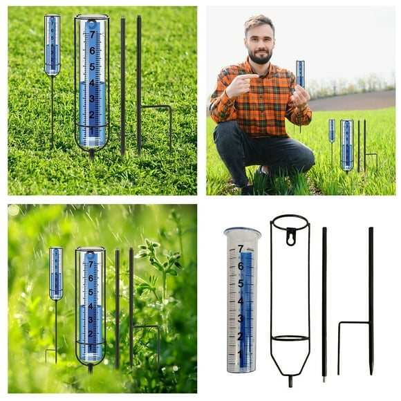Rain Gauge Proof Rain Gauge Outdoor Rain Gauges For Yard With Stake Decorative Rain Ground Lights for Cars Ground Lights for outside Solar Custom Yard Signs with Sign Garden Rabbit Cardboard Playhouse