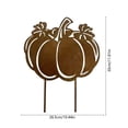 thumbnail image 6 of Metal Ground Plug 10.43x11.81 Inch Vintage Pumpkin Halloween Yard Stake, Rust-Proof Iron Garden Decor for Outdoor Fall Patio Lawn, 6 of 6