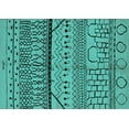 thumbnail image 1 of Ahgly Company Machine Washable Indoor Rectangle Oriental Turquoise Blue Industrial Area Rugs, 8' x 12', 1 of 4