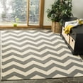 thumbnail image 3 of Safavieh Courtyard Bailey Chevron Indoor/Outdoor Area Rug, Gray/Beige, 4' x 5'7", 3 of 11