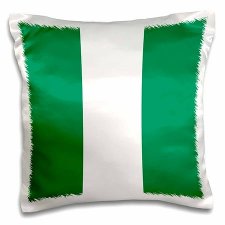 Patriotic Strips - 3dRose Flag of Nigeria - Nigerian green white stripes - Africa African country world patriotic souvenir - Pillow Case, 16 by 16-inch