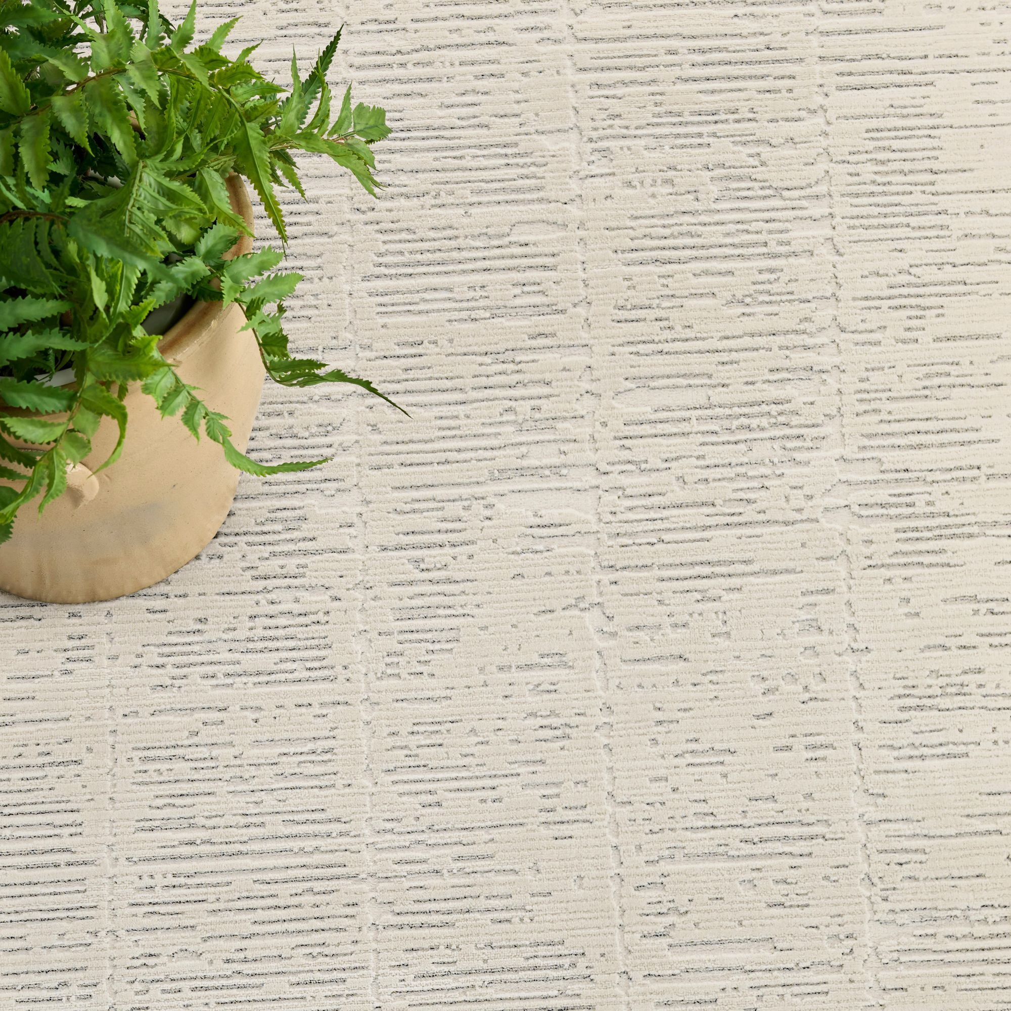 Nourison Hues Ribbed Indoor Area Rug Ivory Grey 3'11" x 5'11"