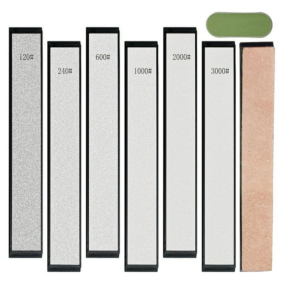 6 * Base Equipped Diamond Sharpening Stones 1 * leather 1 * polishing paste-Silver