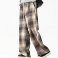 thumbnail image 5 of Chiccall Mens Flannel Pajama Pants Baggy Plaid Fleece Fall Winter Elastic Waist Drawstring Sleep Pant Casual Pajama Bottom with Pocket, 5 of 5