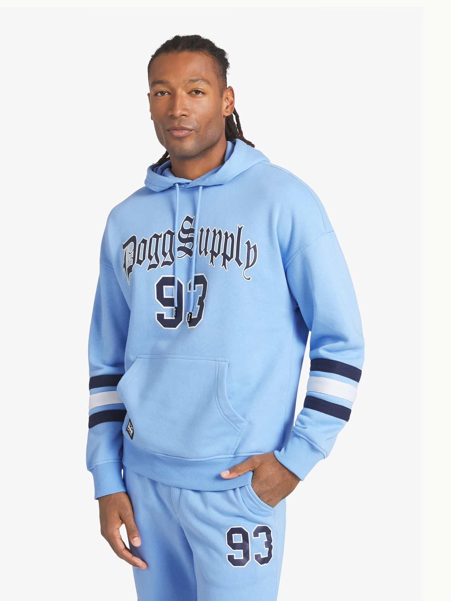Dogg Supply by Snoop Dogg All-Gender Men's and Women's Varsity Fleece Hoodie, Sizes XS-3XL