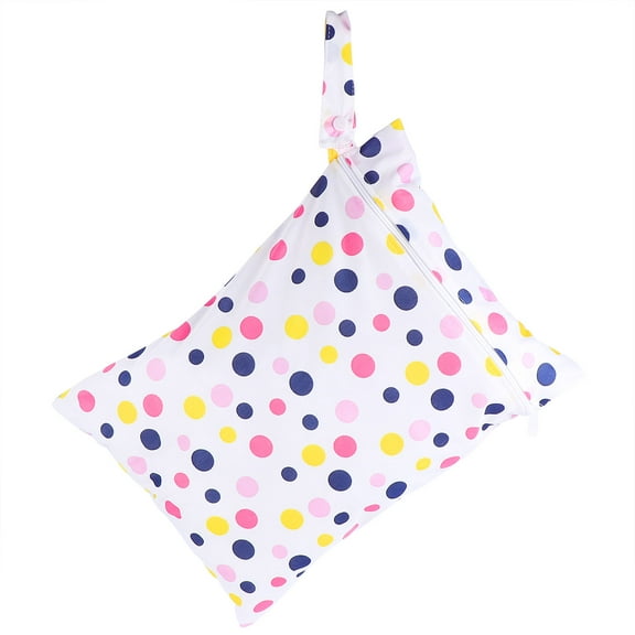 WRITWAA Baby Wet Bags Waterproof Diaper Storage Round Dot Pattern 1Pcs
