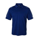 Adidas Men's ClimaLite 3 Stripes Cuff Polo Shirt (Small in Collegiate Royal/White)