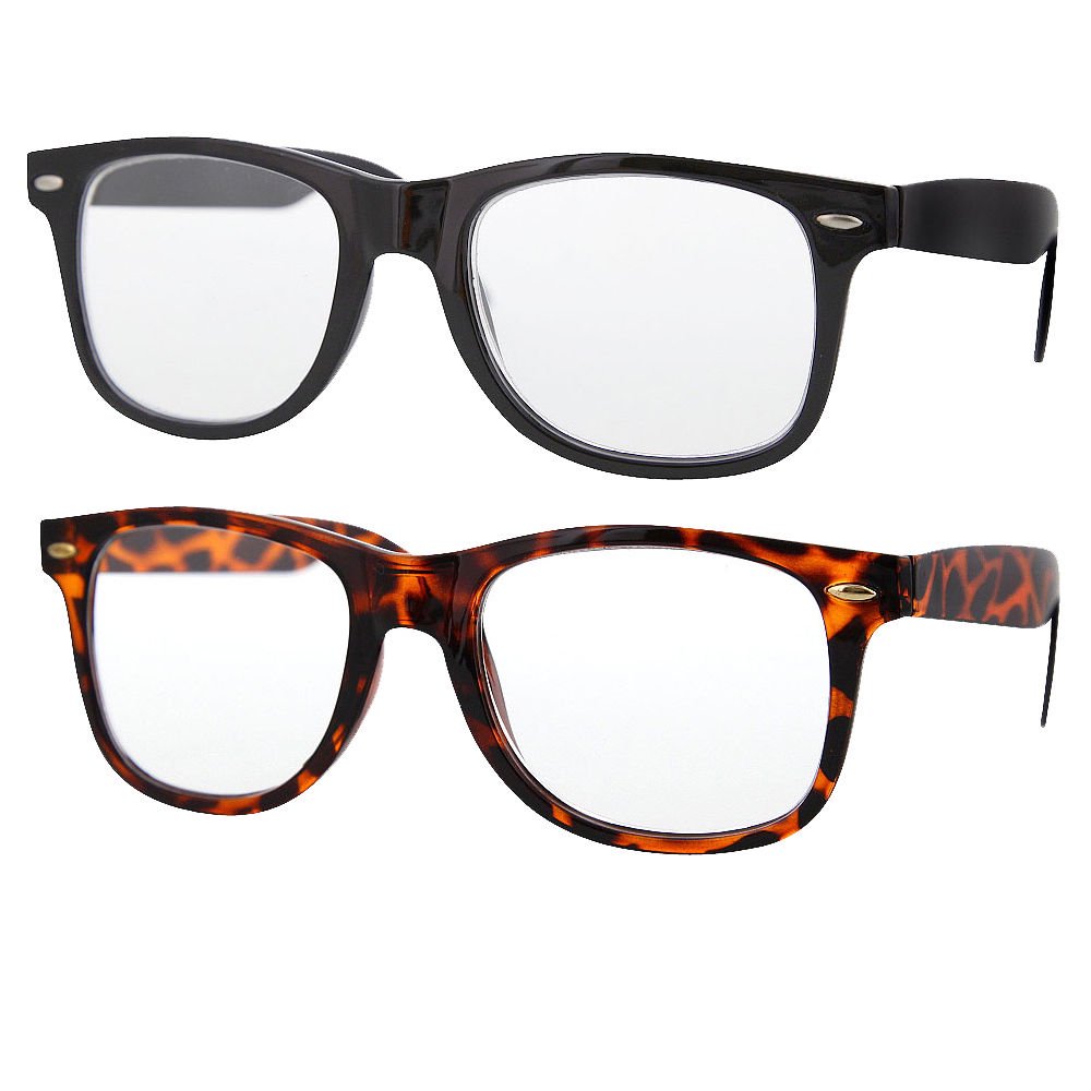2 Pair Value Lot Reading Glasses for Both Men Women 1 Black 1 Tortoise