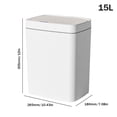 thumbnail image 3 of [8624C Recargable Blanco] [Modelo Blanco Recargable 15L] Bote Basura Con Sensor Automático Sala Estar Inducción Bote Basura Gran Capacidad Con Tapa (Carga 15L), 3 of 7