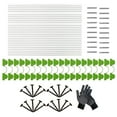 thumbnail image 1 of Aros de jardín con conectores, Clips, juego de aros para invernadero, soporte para plantas DIY, jardín Juego de 30 aros., 1 of 5