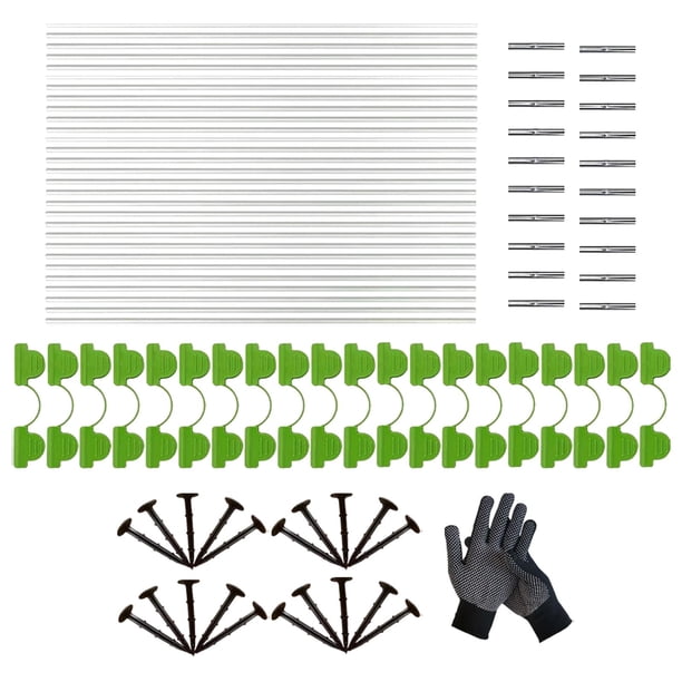 Juego de neumáticos para invernadero, neumáticos de jardín flexibles, soporte para plantas, estacas de jardín, red Juego de 30 aros.
