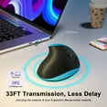 thumbnail image 3 of Wireless Vertical Ergonomic Mouse SGEYR Rechargable 2.4G USB with 6 Buttons for Computer - Blue, 3 of 6