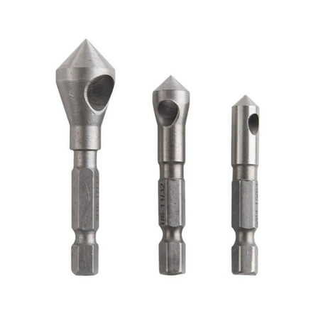 3Pcs Bit Drill Countersink Tool Deburring Hole Cutter