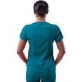 thumbnail image 2 of Adar Pro Scrubs For Women - Modern V-Neck Scrub Top - P7002 - Caribbean Blue - XXS, 2 of 6