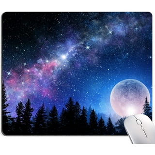 Japanese Wave Gaming Mouse Pad XL Black White Sea Aesthetic Moon Extended  Large Desk Cover Big Table Mat Non-Slip Rubber Base Stitched Edge Long  Mousepad for Deskton Office PC Gamer,31.5×11.8 in 